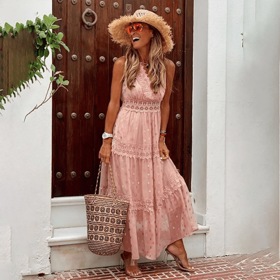 Womens Maxi Dress Bohemian Style Lightweight