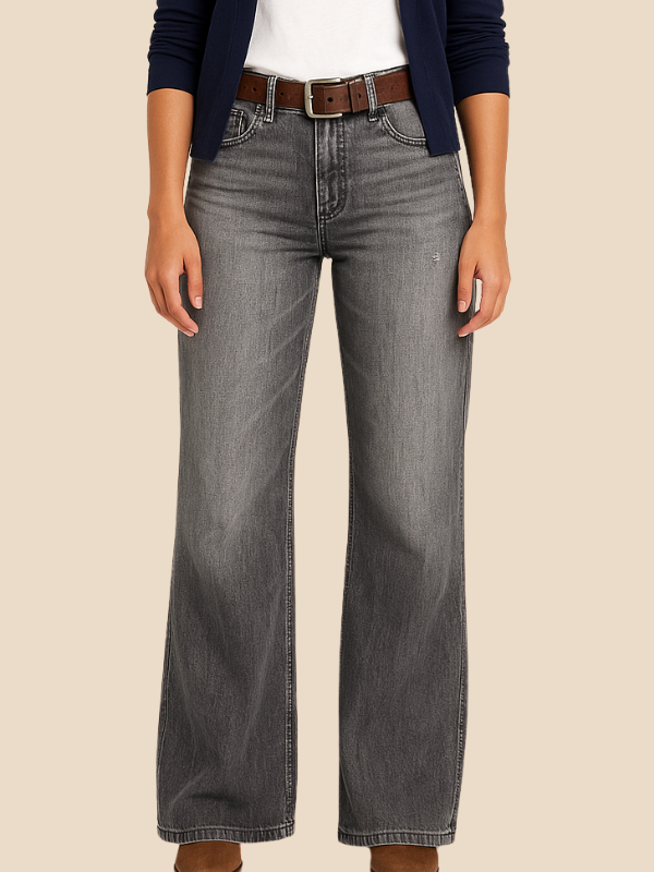 Womens High Waist Jeans Loose Fit - BritishMode