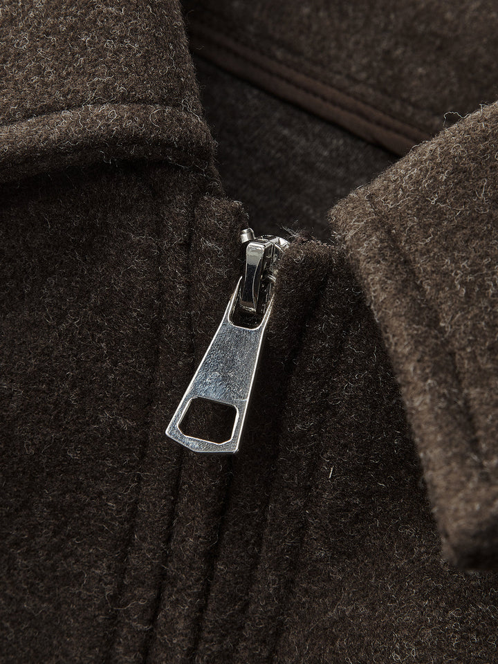 Womens Tweed Jacket with Zipper Classic Fit