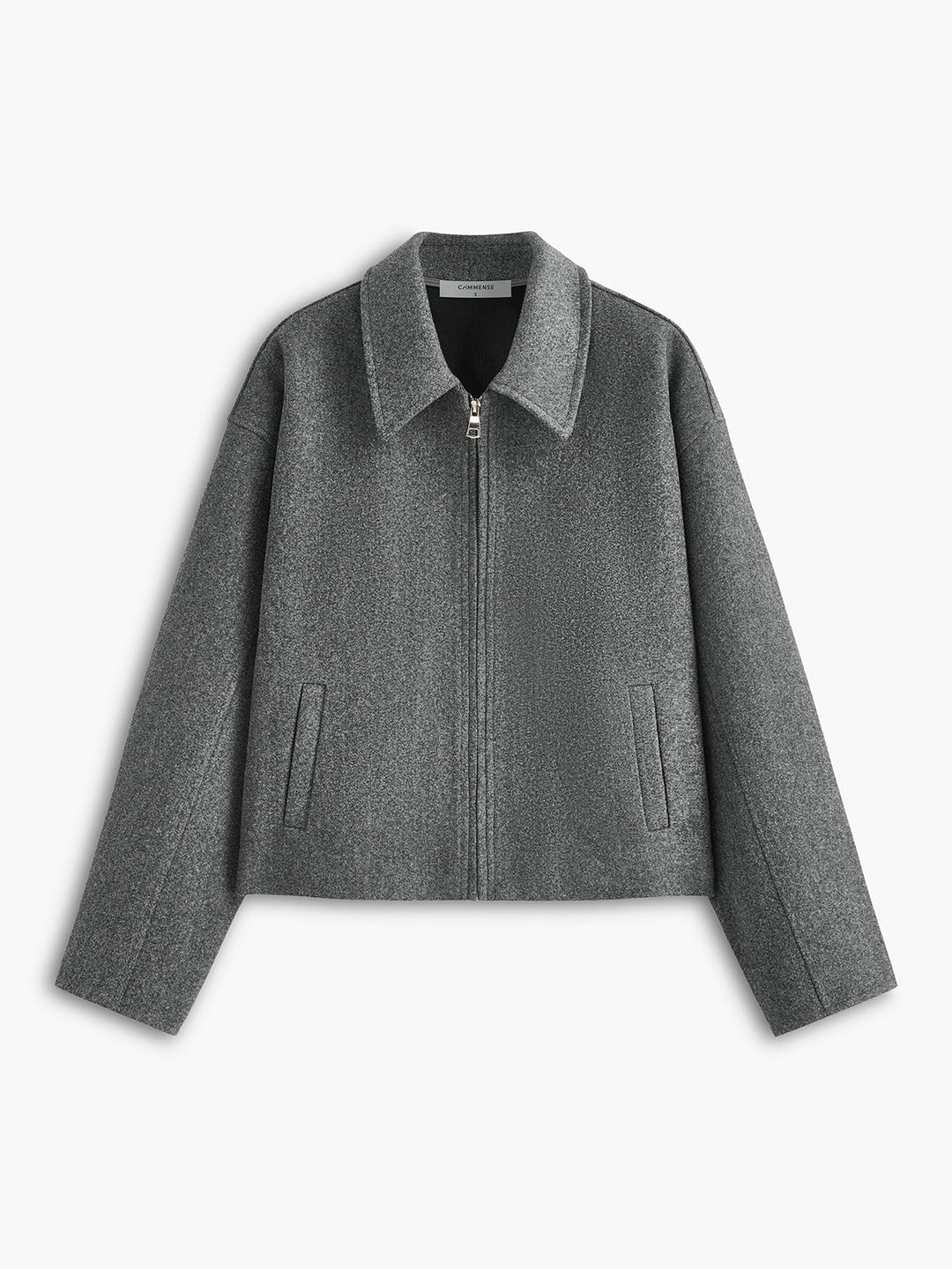 Womens Tweed Jacket with Zipper Classic Fit