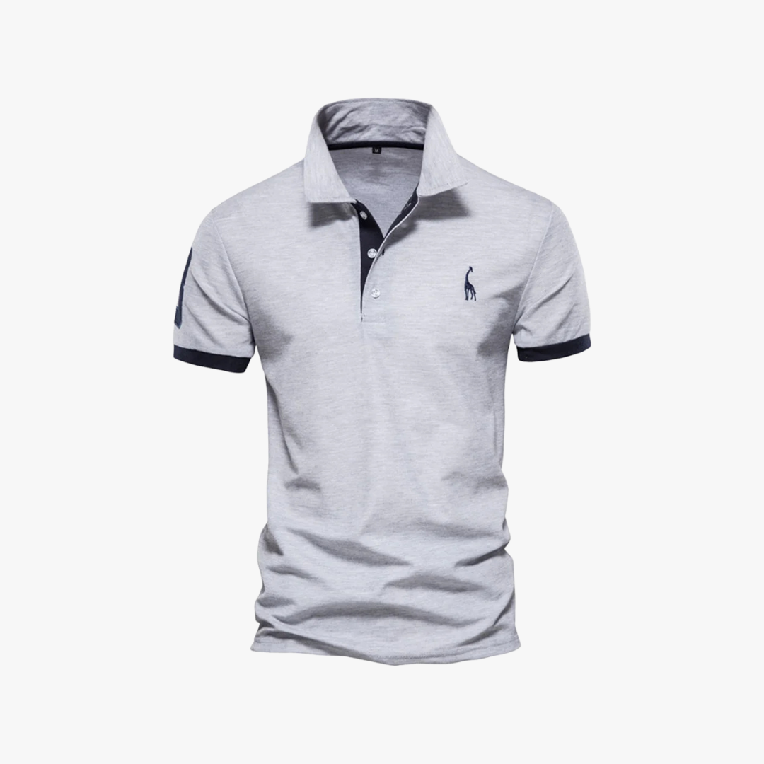 Mens Polo Shirt Breathable Blend Slim Fit