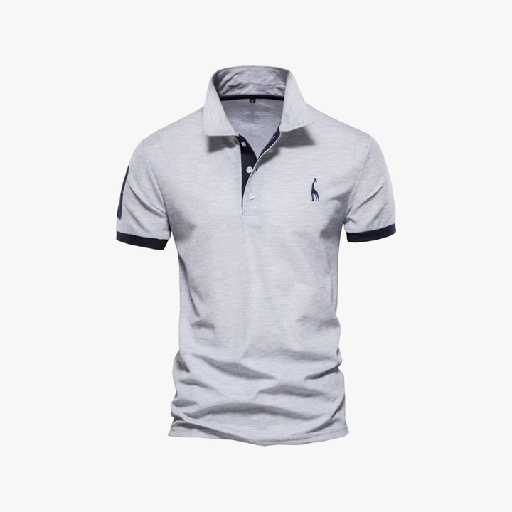 Mens Polo Shirt Breathable Blend Slim Fit