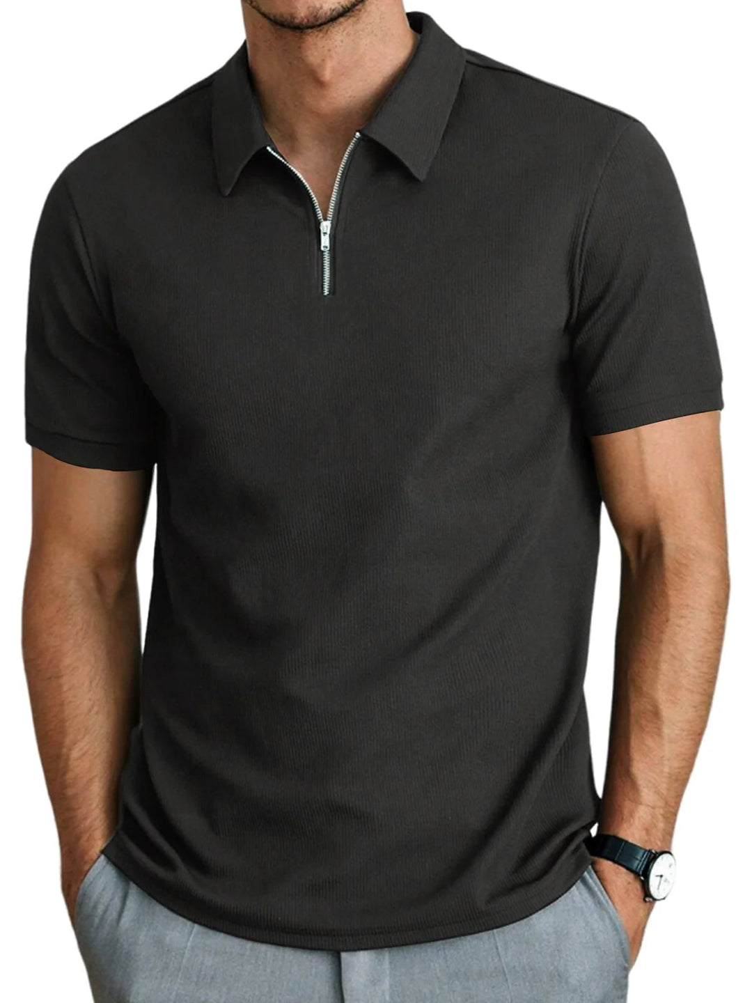 Mens Polo Shirt Lightweight Blend Relaxed Fit