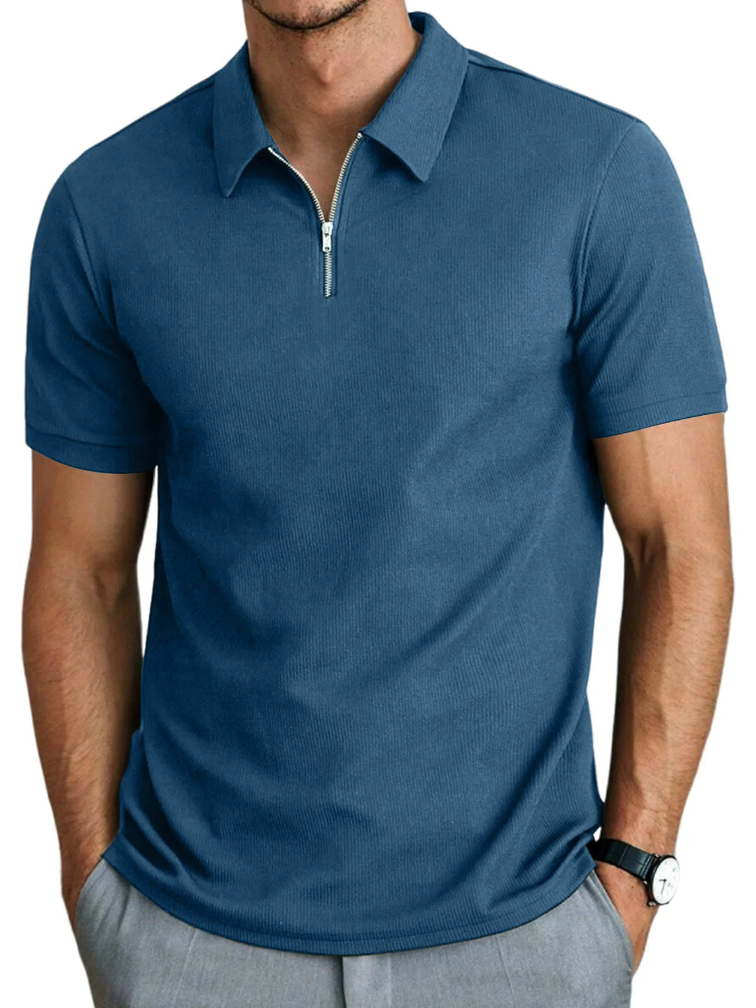 Mens Polo Shirt Lightweight Blend Relaxed Fit - BritishMode