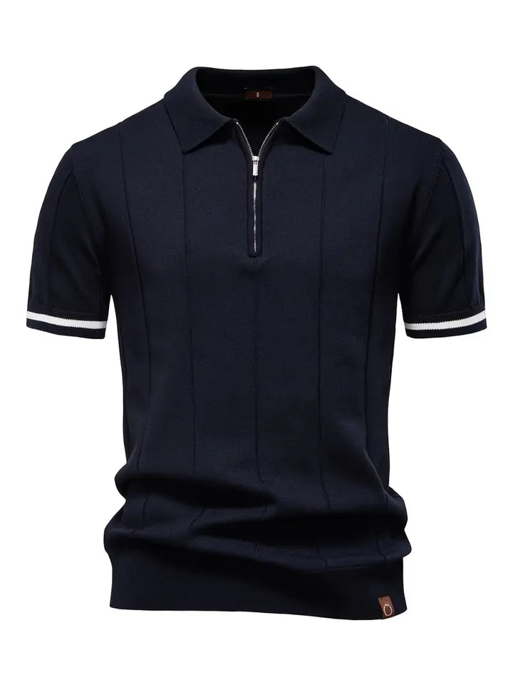 Mens Polo Shirt Modern Tapered Waist Flexible Fit