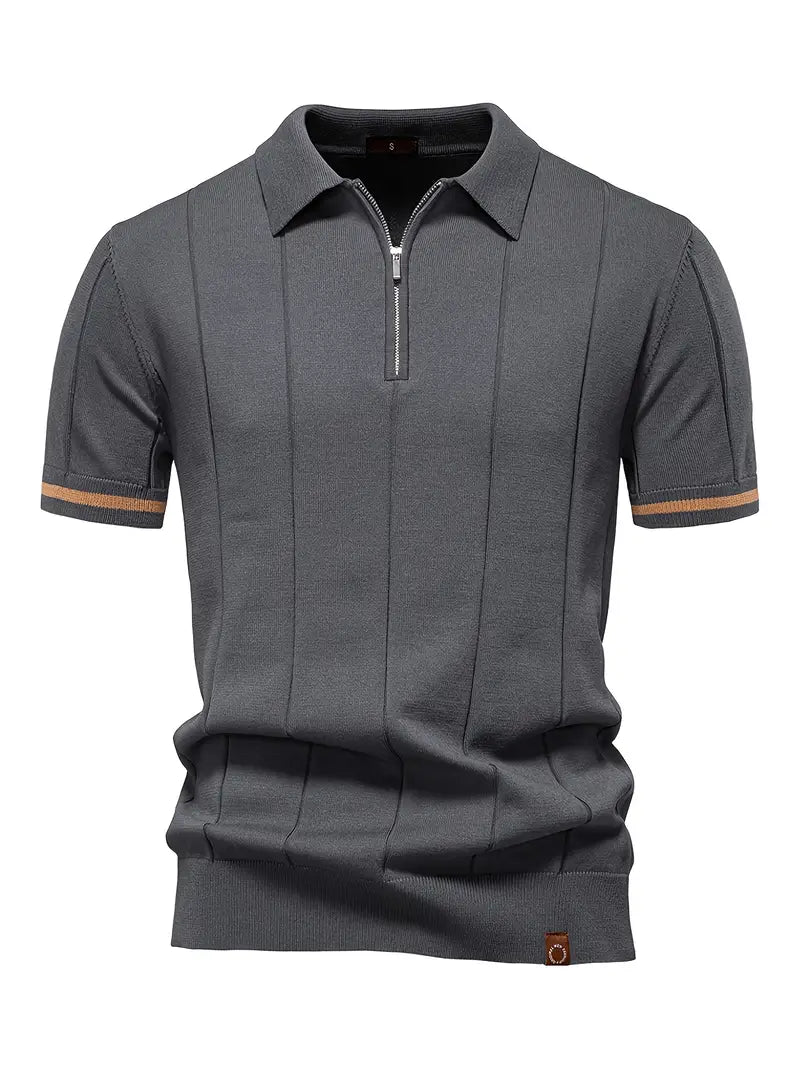 Mens Polo Shirt Modern Tapered Waist Flexible Fit