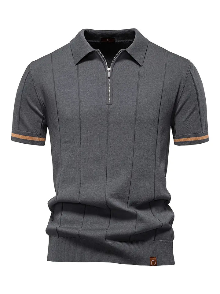 Mens Polo Shirt Modern Tapered Waist Flexible Fit