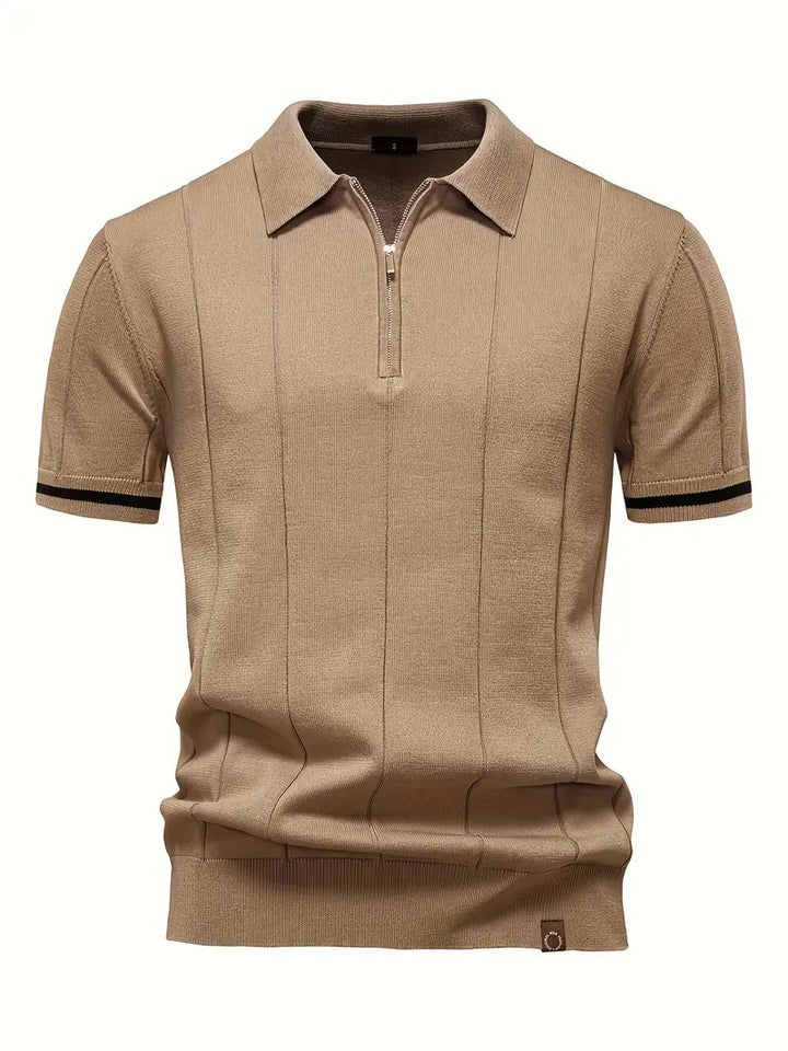 Mens Polo Shirt Modern Tapered Waist Flexible Fit