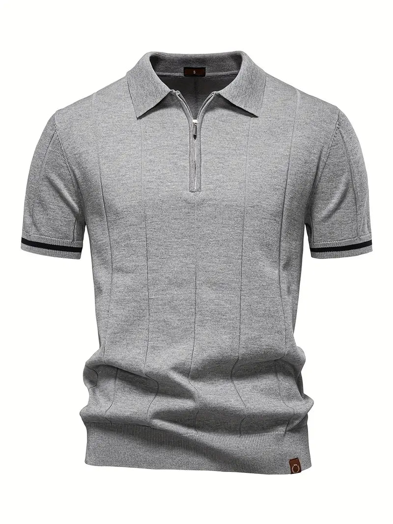 Mens Polo Shirt Modern Tapered Waist Flexible Fit - BritishMode