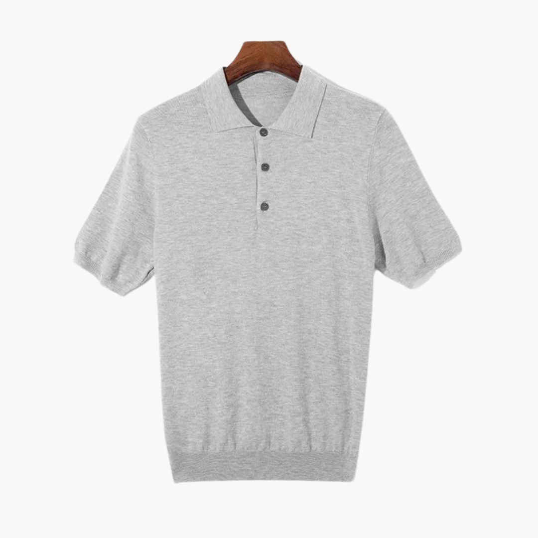 Mens Polo Shirt Natural Fiber Blend Breathable Fit