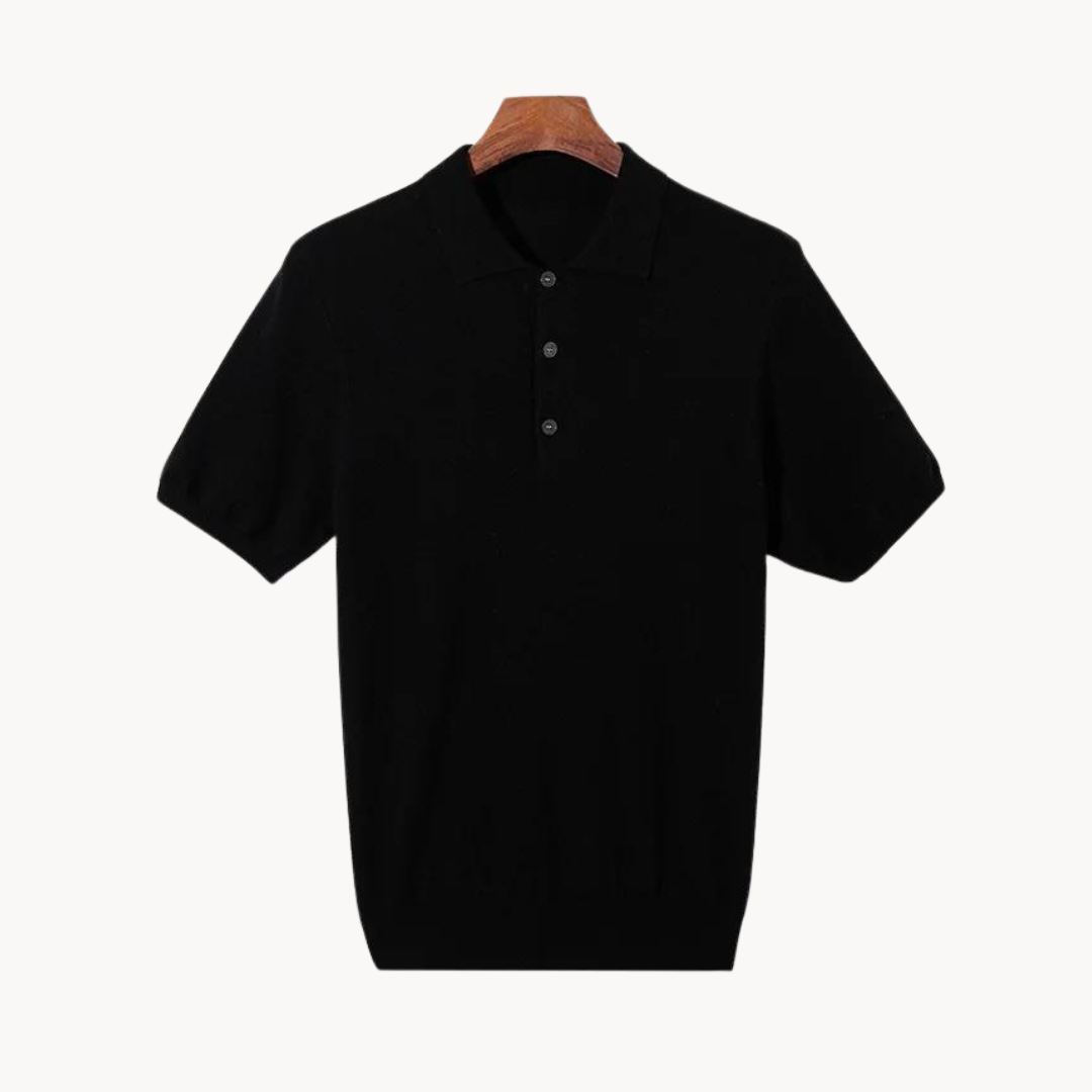 Mens Polo Shirt Natural Fiber Blend Breathable Fit