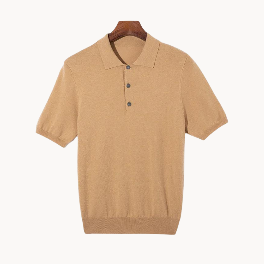 Mens Polo Shirt Natural Fiber Blend Breathable Fit