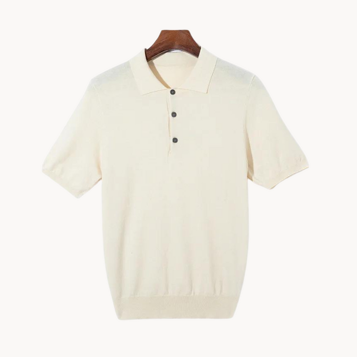 Mens Polo Shirt Natural Fiber Blend Breathable Fit