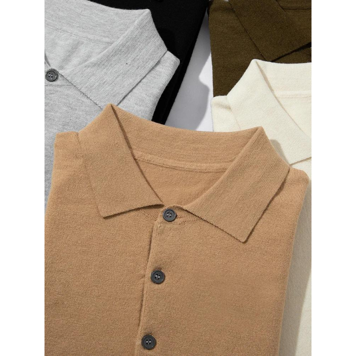 Mens Polo Shirt Natural Fiber Blend Breathable Fit