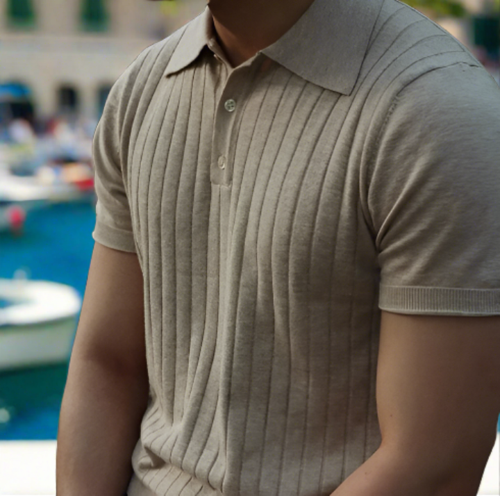 Mens Polo Shirt Polyester Blend Breathable Fit