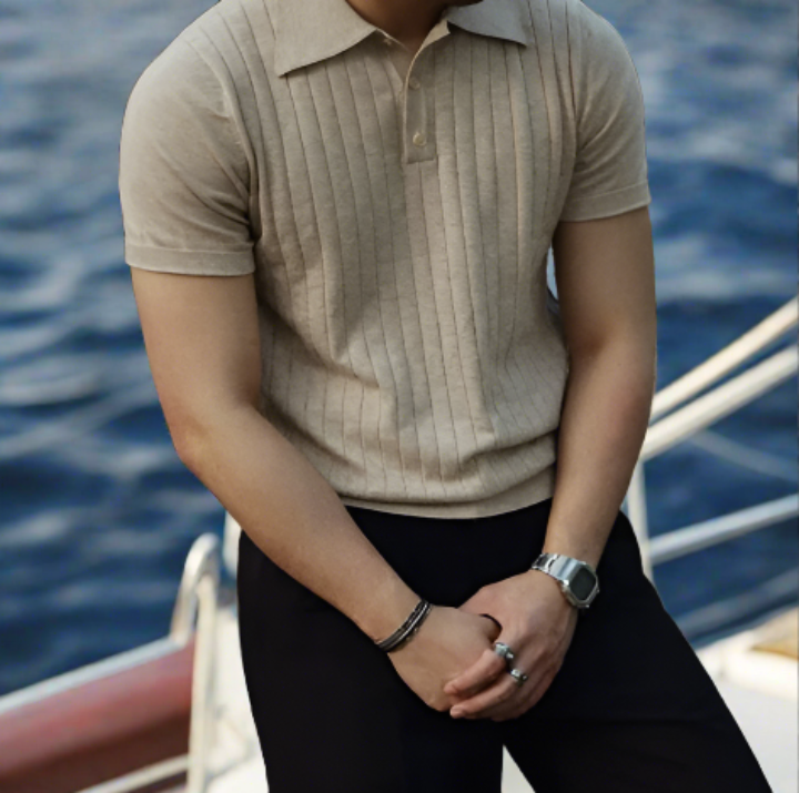 Mens Polo Shirt Polyester Blend Breathable Fit