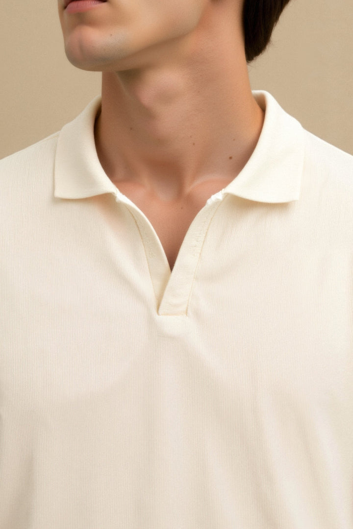 Mens Polo Shirt Ribbed Collar and Hem Structured Fit