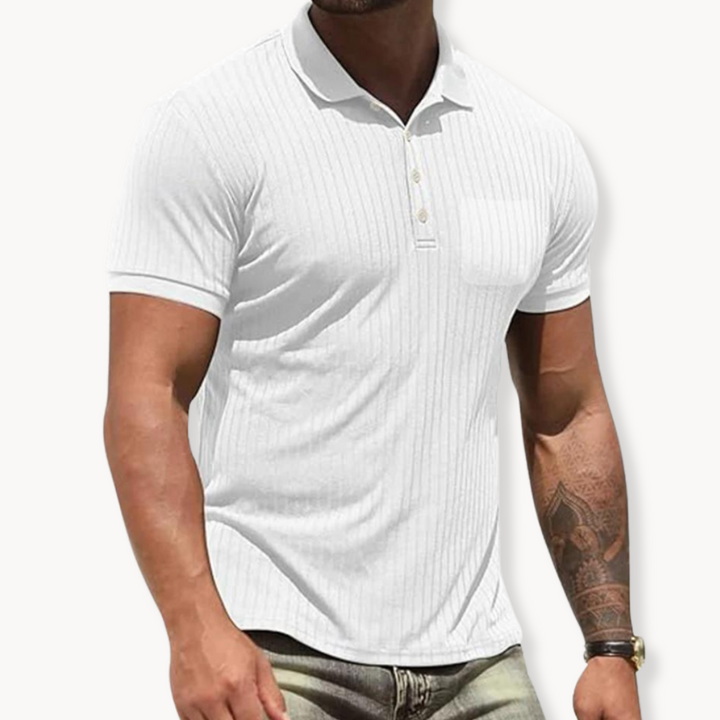 Mens Polo Shirt Soft Blend Fitted Collar