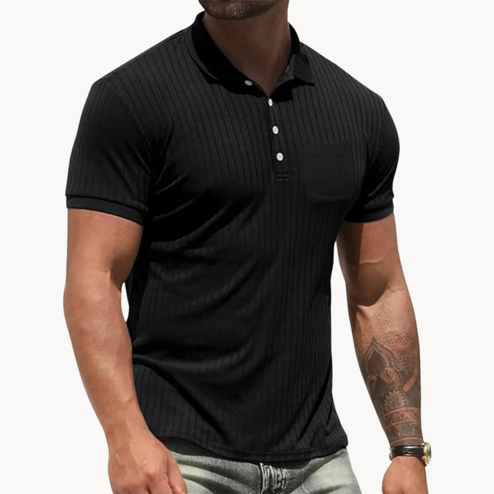 Mens Polo Shirt Soft Blend Fitted Collar