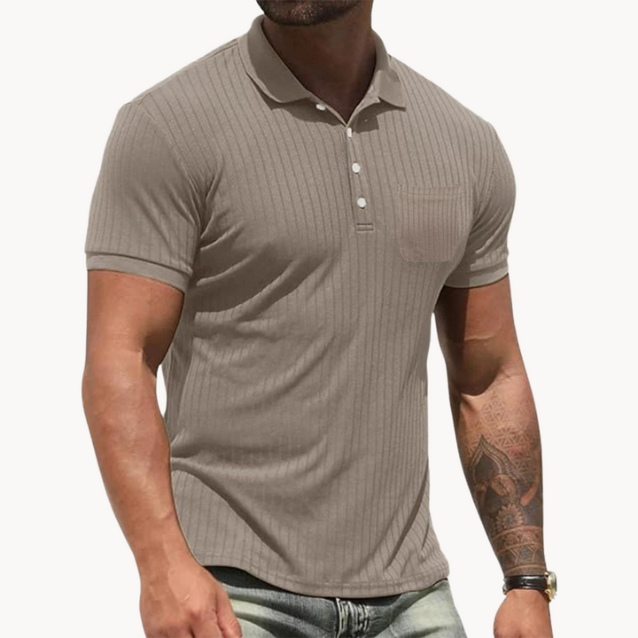 Mens Polo Shirt Soft Blend Fitted Collar
