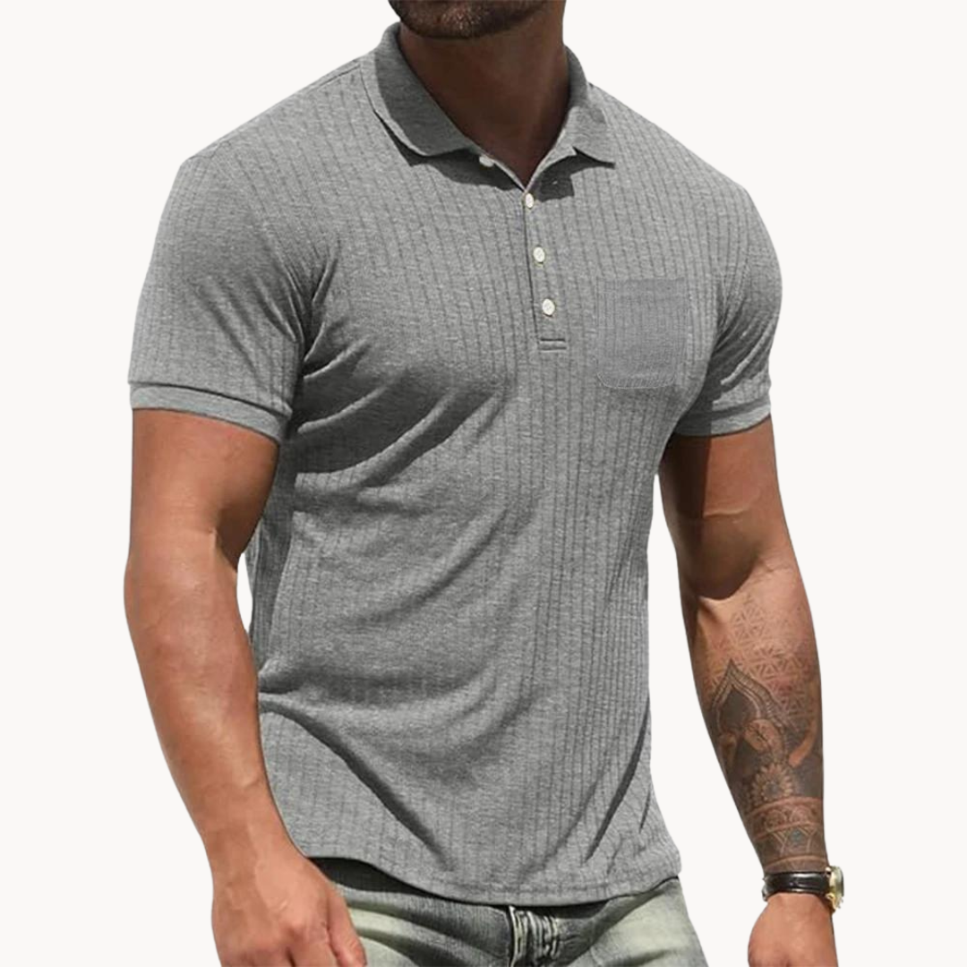 Mens Polo Shirt Soft Blend Fitted Collar