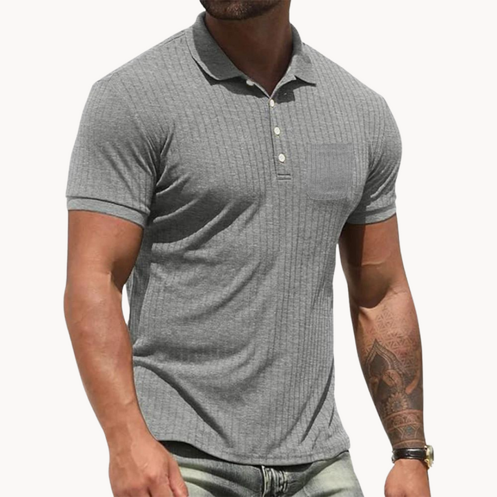 Mens Polo Shirt Soft Blend Fitted Collar