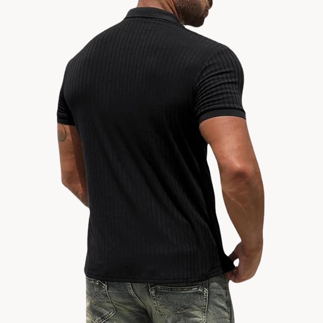Mens Polo Shirt Soft Blend Fitted Collar