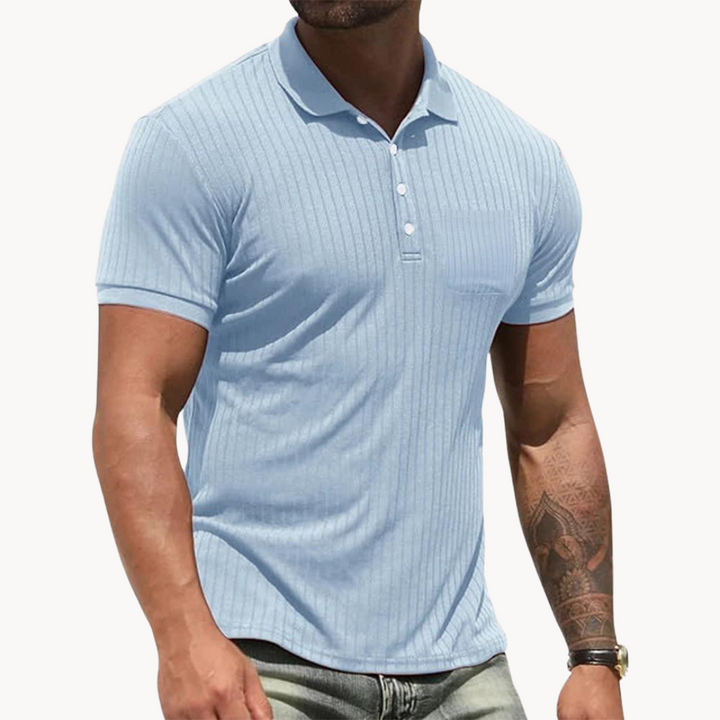 Mens Polo Shirt Soft Blend Fitted Collar - BritishMode