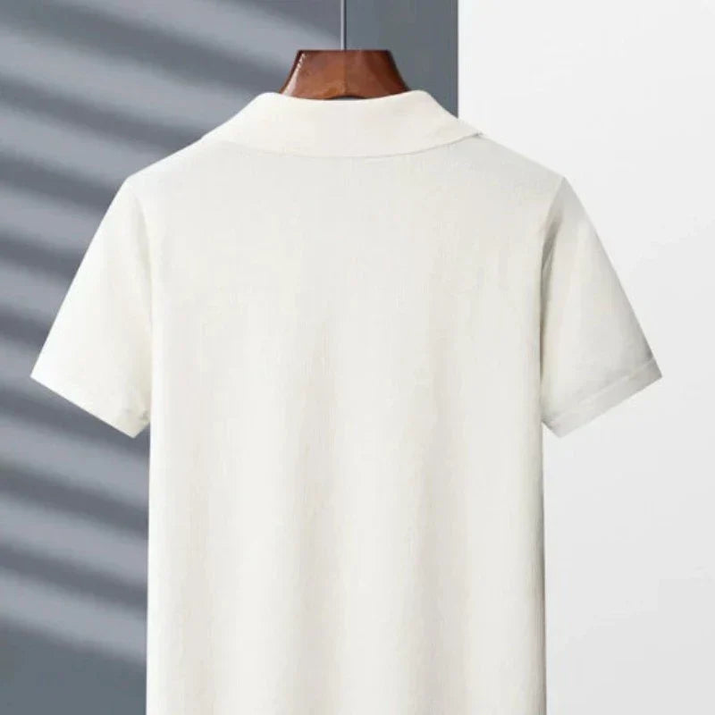 Mens Polo Shirt Soft Blend Johnny Collar Relaxed Fit
