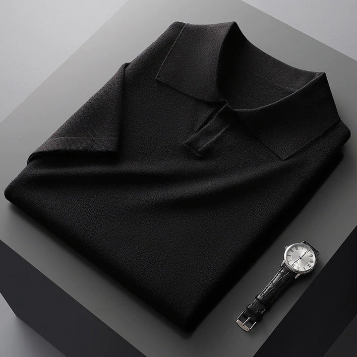 Mens Polo Shirt Soft Blend Johnny Collar Relaxed Fit
