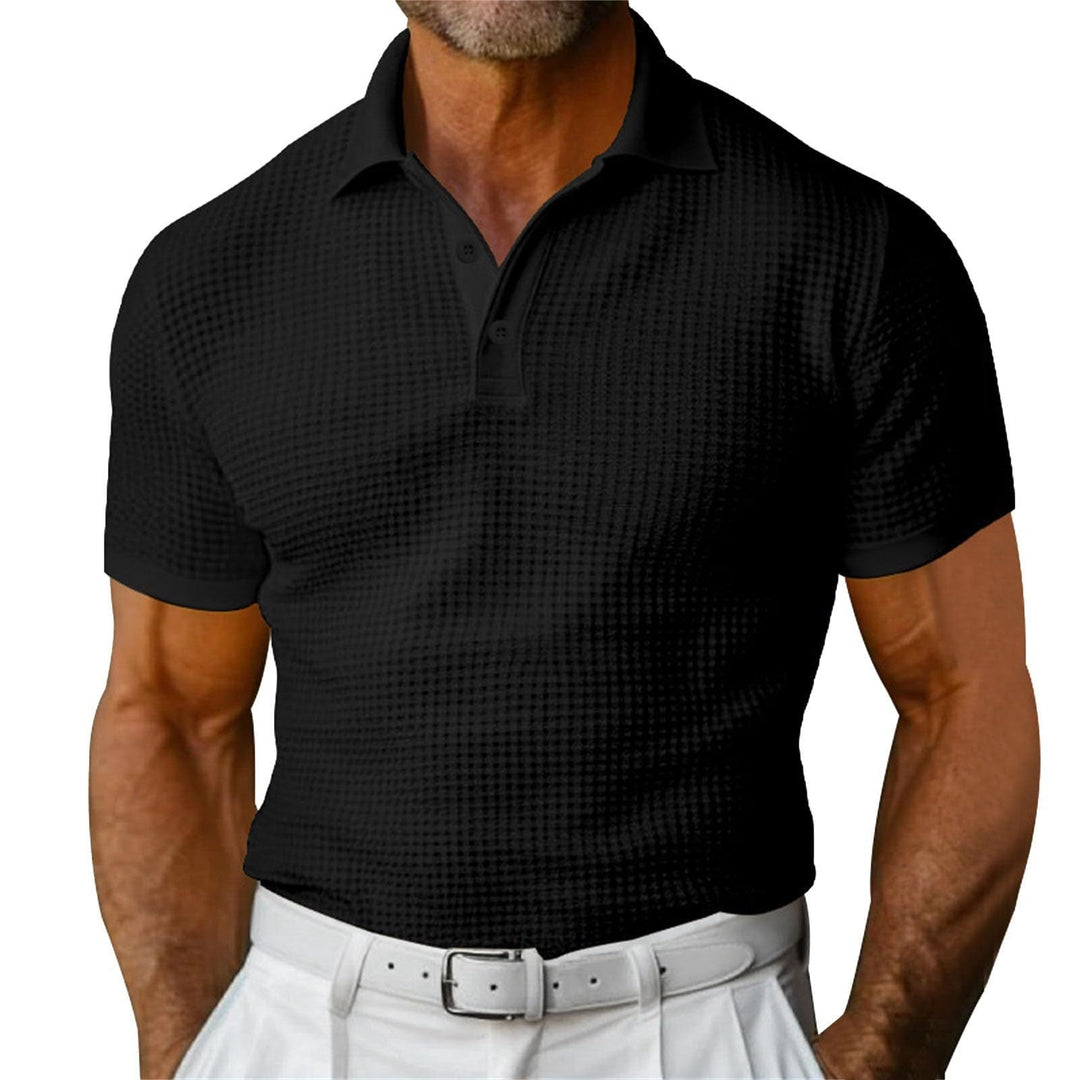 Mens Polo Shirt Breathable Blend Slim Fit Tailored