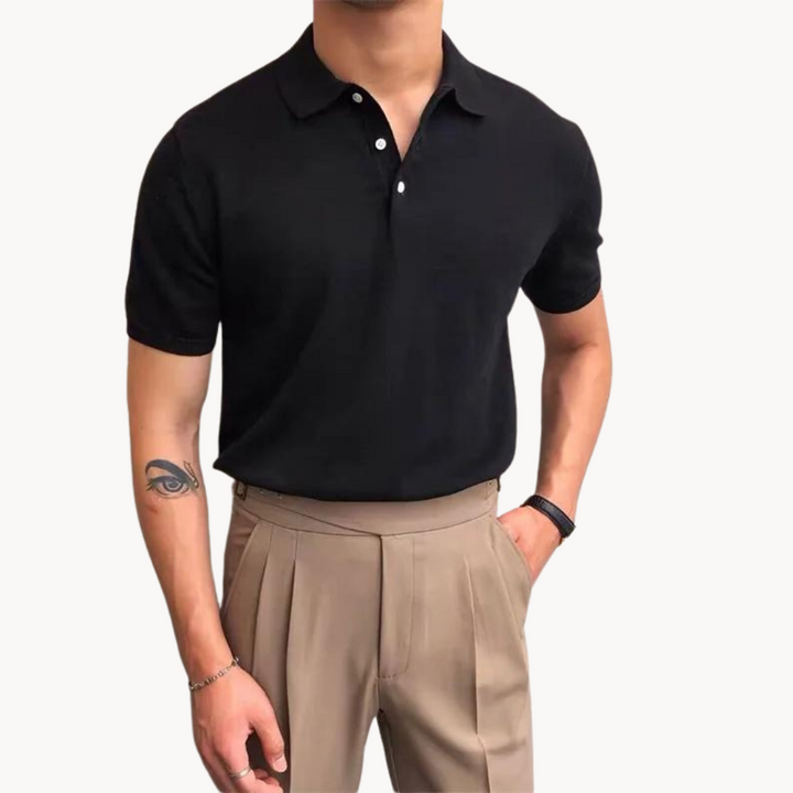Mens Polo Shirt Soft Fabric Classic Collar Regular Fit