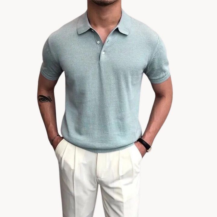 Mens Polo Shirt Soft Fabric Classic Collar Regular Fit