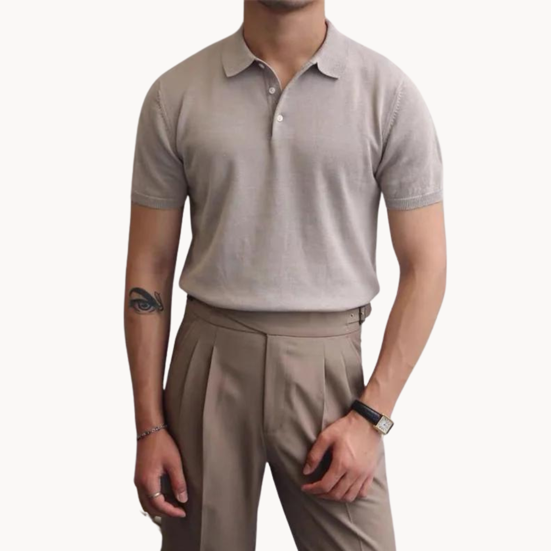 Mens Polo Shirt Soft Fabric Classic Collar Regular Fit - BritishMode