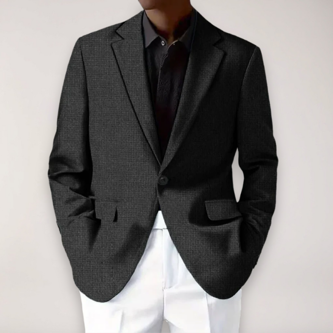 Womens Blazer Polyester Blend Structured Fit with Pockets - BritishMode