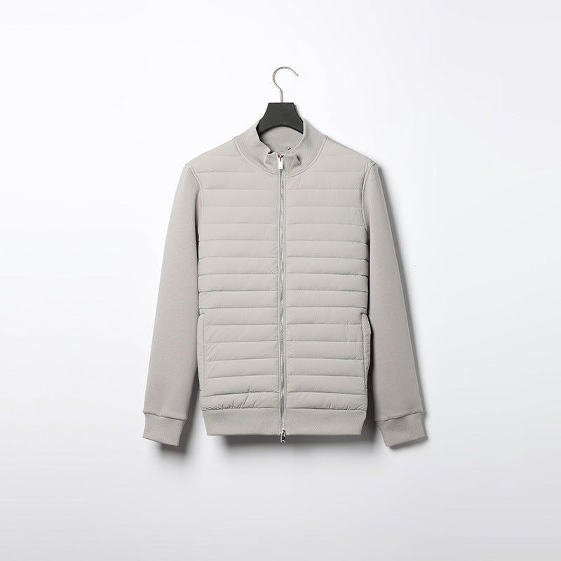 Unisex Quilted Polyester Blend Jacket Wind-Resistant