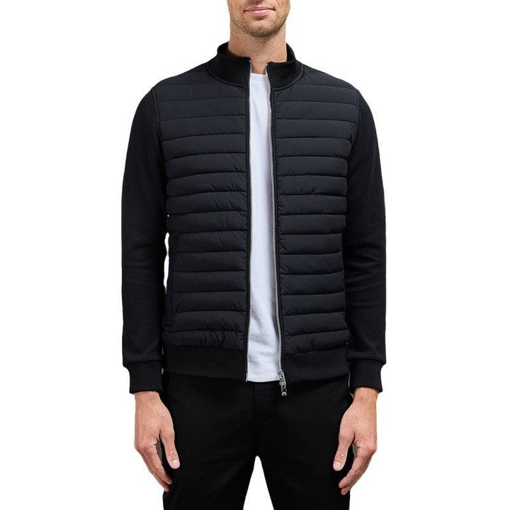 Unisex Quilted Polyester Blend Jacket Wind-Resistant