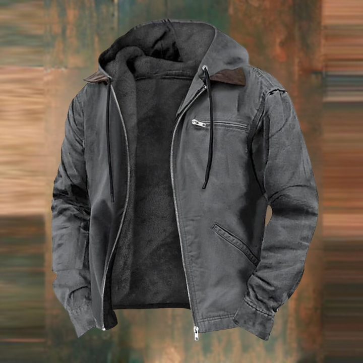 Unisex Polyester Blend Jacket Streamlined Fit Hood