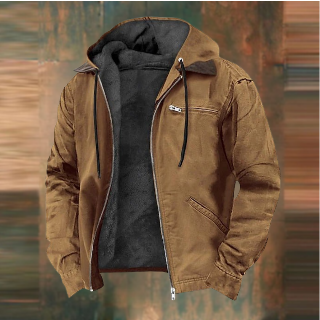 Unisex Polyester Blend Jacket Streamlined Fit Hood