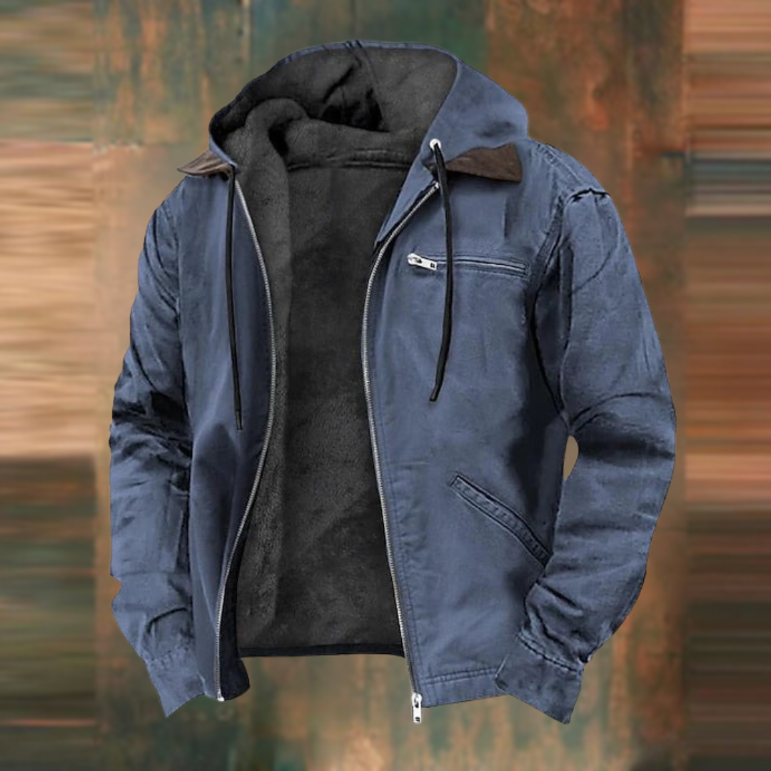 Unisex Polyester Blend Jacket Streamlined Fit Hood