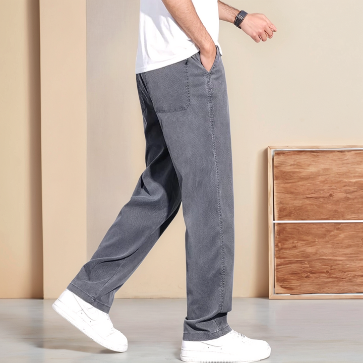 Mens Polyester Blend Jeans Relaxed Fit Comfortable Movement