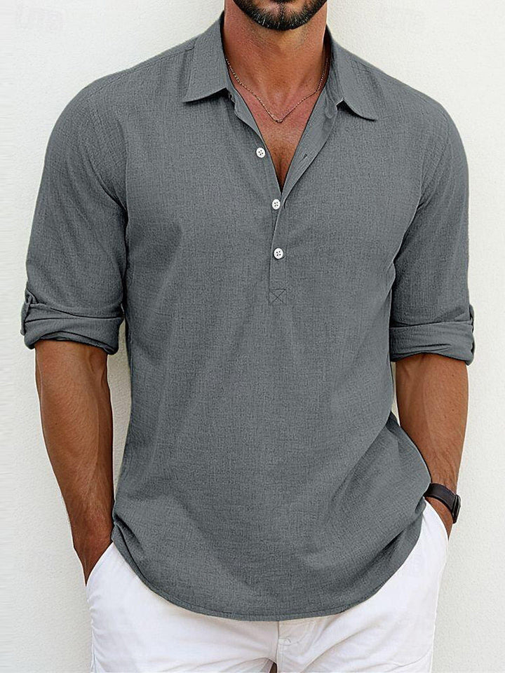 Mens Polo Shirt Polyester Blend Classic Collar Loose Fit
