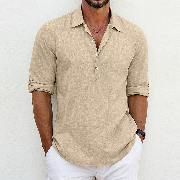 Mens Polo Shirt Polyester Blend Classic Collar Loose Fit