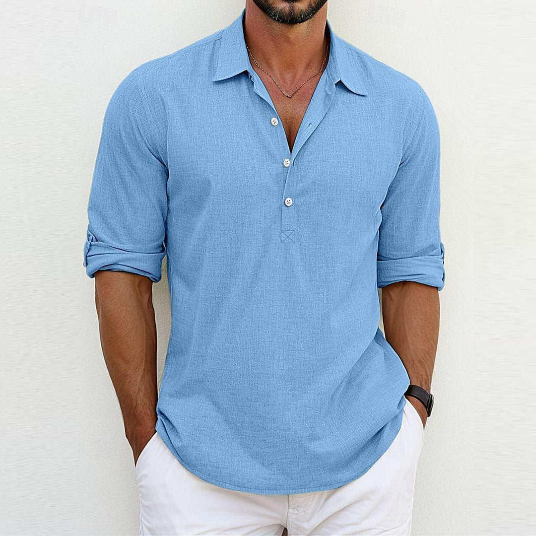 Mens Polo Shirt Polyester Blend Classic Collar Loose Fit