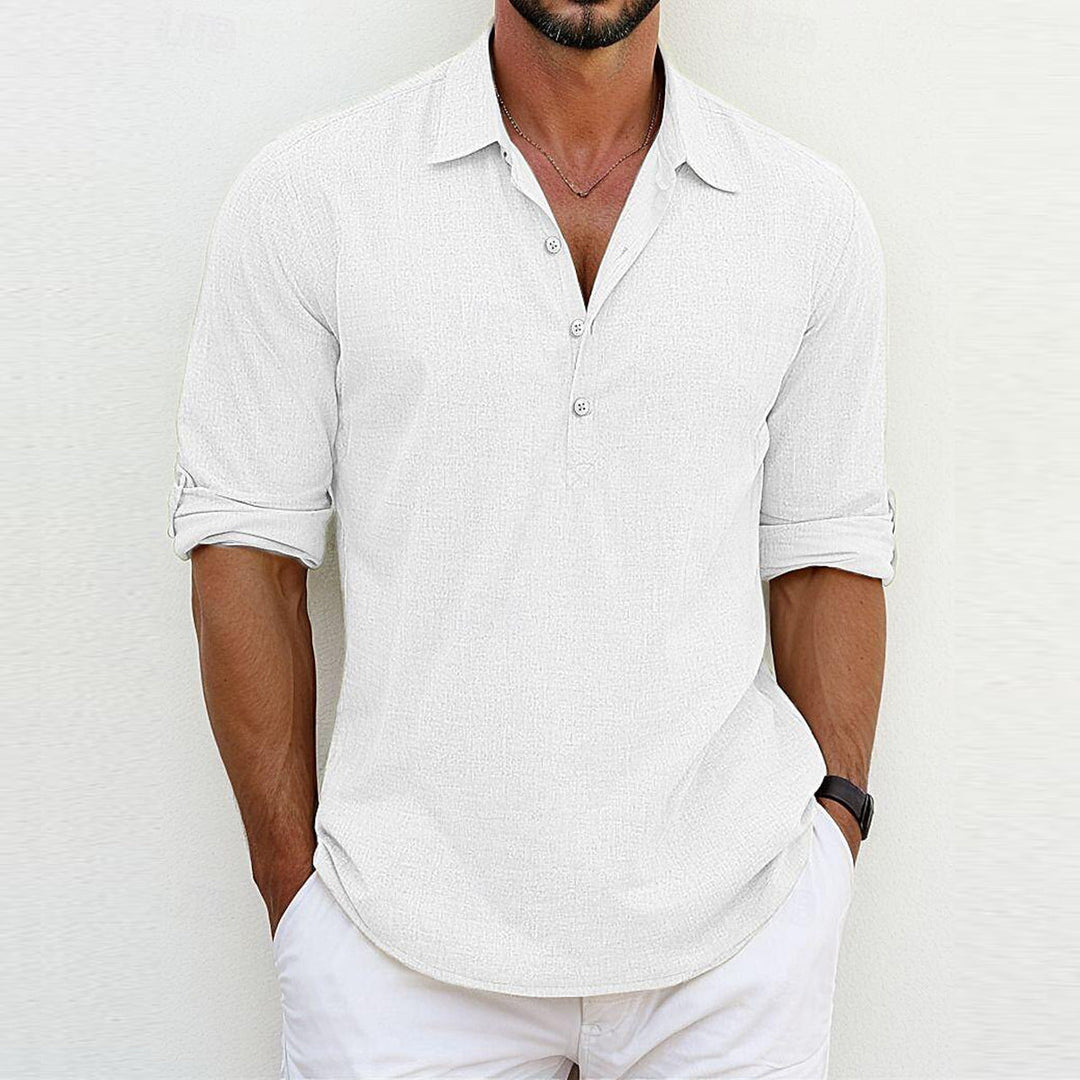 Mens Polo Shirt Polyester Blend Classic Collar Loose Fit - BritishMode