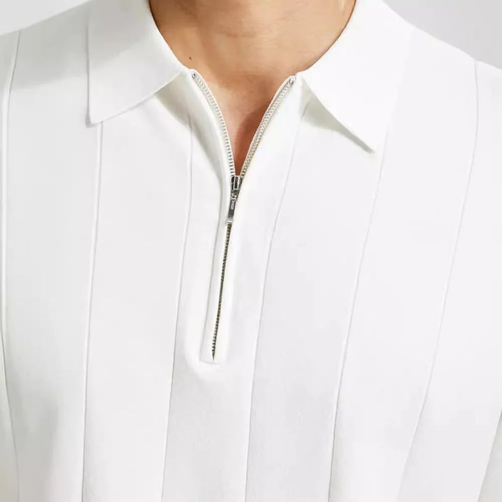 Mens Polo Shirt Polyester Blend Slim Fit Breathable