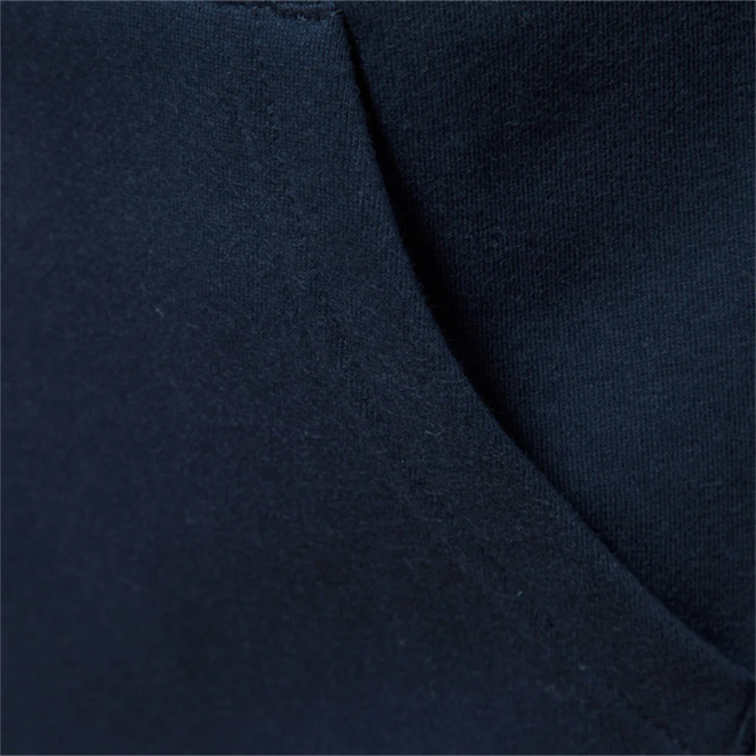 Unisex Polyester Blend Sweater Half Zip with Neck Shield Design