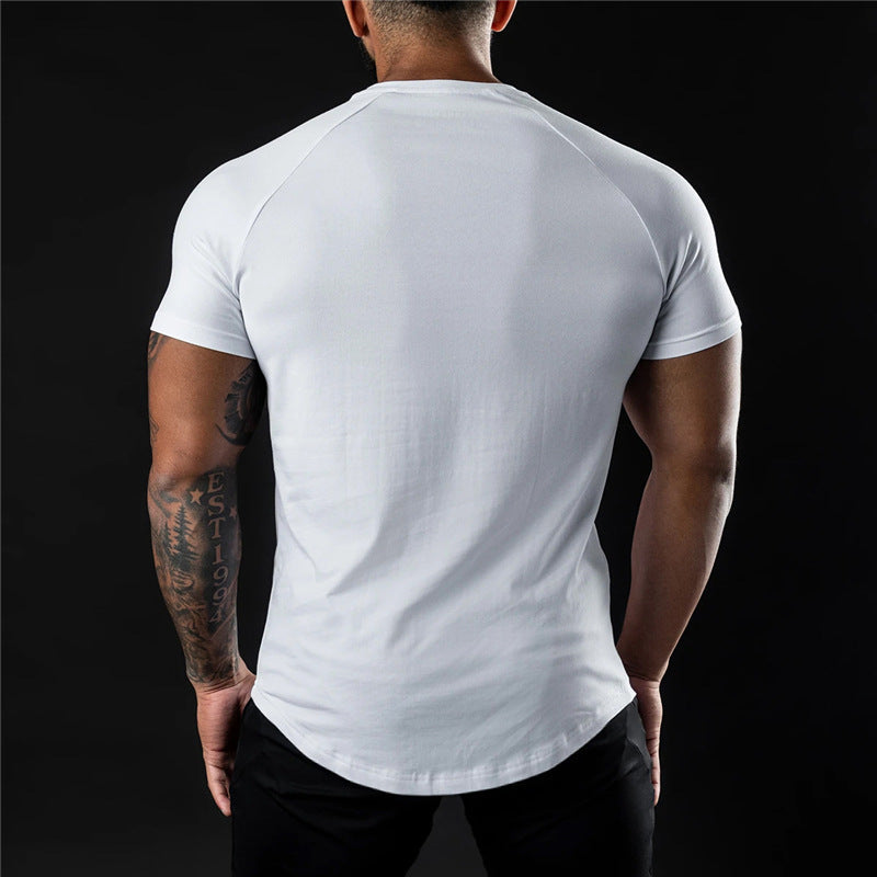 Mens Slim Fit T-Shirt Polyester Blend Short Sleeve