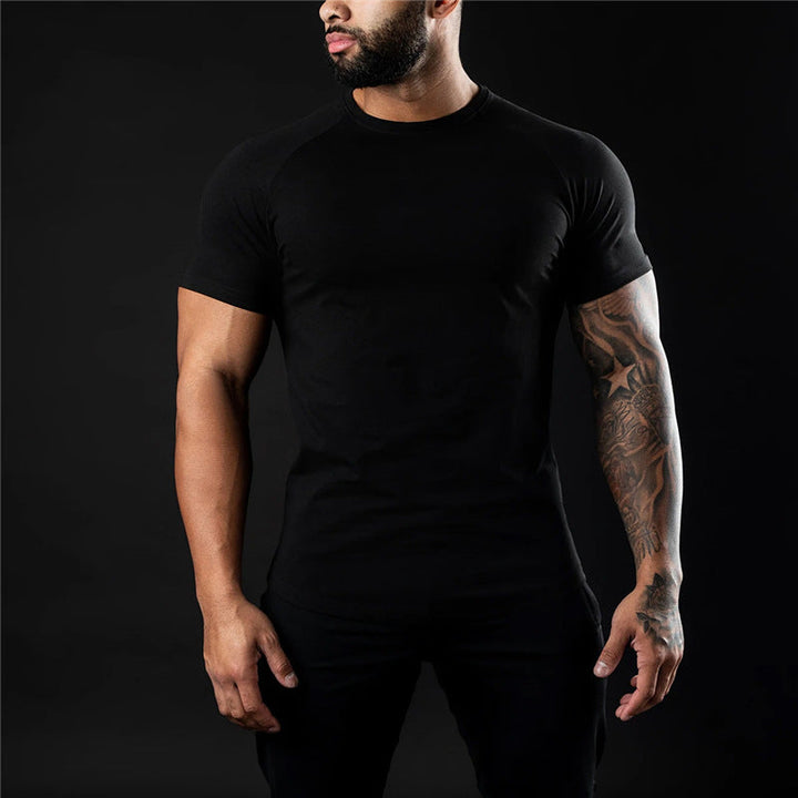 Mens Slim Fit T-Shirt Polyester Blend Short Sleeve
