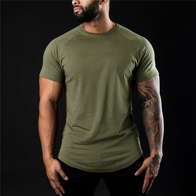 Mens Slim Fit T-Shirt Polyester Blend Short Sleeve
